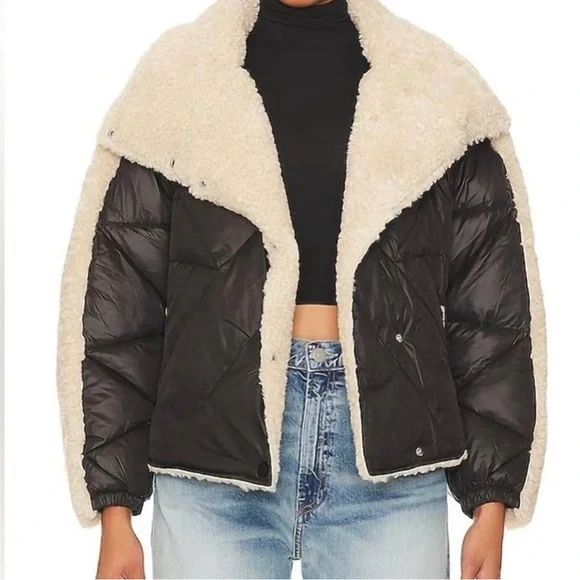 NWOT Heartloom Solas Puffer Sherpa coat - Picture 2 of 8